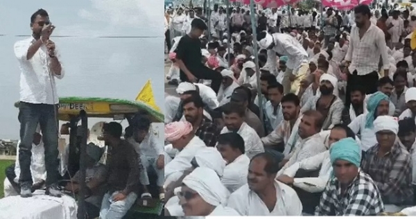 ایم پی کے ہردا میں اپنے مطالبات کو لے کر کسانوں کا مظاہرہ ایم پی کے ہردا میں اپنے مطالبات کو لے کر کسانوں کا مظاہرہ