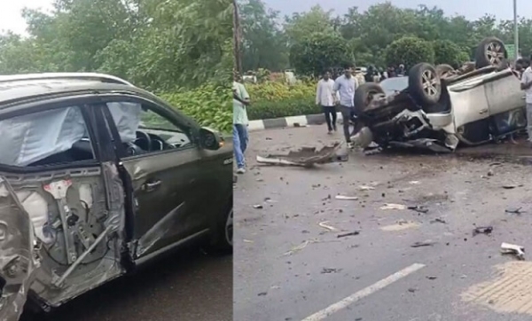 او آر آر پر خوفناک تین گاڑیوں کا تصادم، دو افراد ہلاک او آر آر پر خوفناک تین گاڑیوں کا تصادم، دو افراد ہلاک