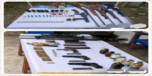 سیکورٹی فورسز نے منی پور کے دو اضلاع سے اسلحہ اور دھماکہ خیز مواد برآمد کیا