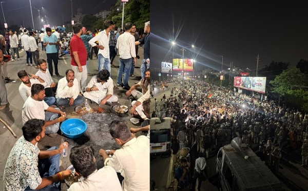 Farmers-spent-the-night-on-the-streets-in-Bhopal Farmers-spent-the-night-on-the-streets-in-Bhopal