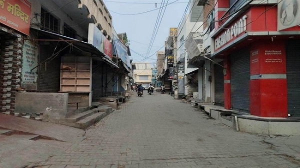 بند کے دوران پٹیالہ میں سنسان بازار