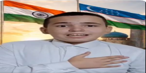 ازبکستان کے نوجوانوں نے ہندی میں وزیر اعظم مودی کا استقبال کیا ، مودی نے خوشی کا اظہار کیا
