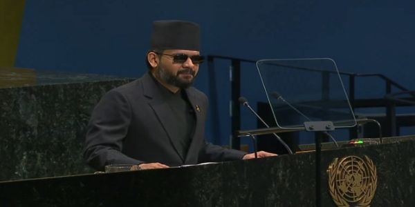 بالیندر شاہ کا اقوام متحدہ میں خطاب: نیپال آفت کو جغرافیائی سیاسی الزام تراشی کا موضوع نہیں بنائے گا