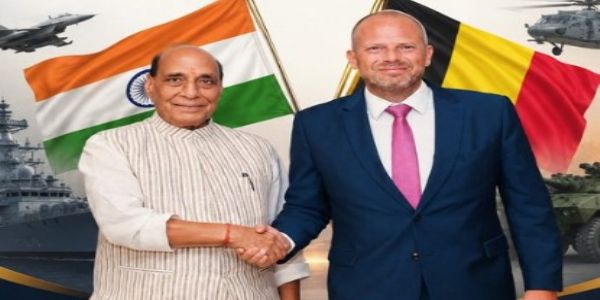 ہندوستان اور بیلجیم کے درمیان  دفاعی تعلقات اور صنعتی تعاون مضبوط بنانے پر تبادلہ خیال